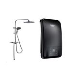 RUBINE SHOWER HEATER DC PUMP WITH RAIN SHOWER RWH-IAD931D-RTMB METALLIC BLACK