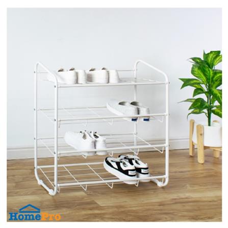 4 TIER SHOE RACK RACKII 66.8X30X74CM WHITE
