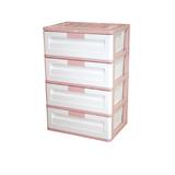 DRAWER 4-TIER MAX 59X41X88CM PINK PASTEL