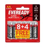 EVEREADY SUPER HEAVY DUTY AA BATTERY 8+4 1215BP8+4M