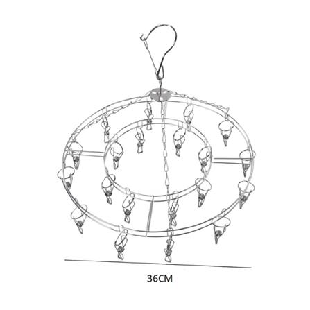 ROUND HANGER STAINLESS 20 CLIPS PLIM
