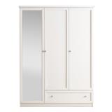 WARDROBE WITH 3 DOORS FURDINI HELENA 150CM WHITE [EXCLUSIVE FROM HOMEPRO THAILAND]