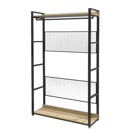 OPEN WARDROBE WITH 1 CLOTHES RAIL FURDINI PLANK 120CM BROWN/BLACK [EXCLUSIVE FROM HOMEPRO THAILAND]