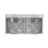BUILT-IN SINK AXIA TRITON 4646 2B SILVER [EXCLUSIVE FROM HOMEPRO THAILAND]