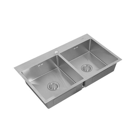BUILT-IN SINK AXIA TRITON 4646 2B SILVER [EXCLUSIVE FROM HOMEPRO THAILAND]