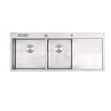 BUILT-IN SINK TECNOPLUS 2130UD 2B1D STAINLESS STEEL [EXCLUSIVE FROM HOMEPRO THAILAND]