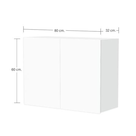 DOUBLE WALL CABINET HANG CABIN HANS 80X60CM WHITE [EXCLUSIVE FROM HOMEPRO THAILAND]