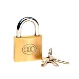TRI-CIRCLE BRASS  PADLOCK 50MM