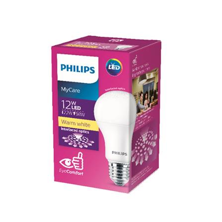 PHILIPS MYCARE LED BULB E27 3000K WARM WHITE 12W