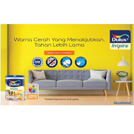 DULUX INSPIRE INTERIOR SMOOTH SHEEN 18L BASE A