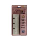 MORRIES EXTENSION SOCKET 3GANG 1.5M WITH NEON PINK MS3233-1.5