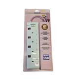 MORRIES EXTENSION SOCKET 4GANG 1.5M WITH NEON PINK MS3244-1.5