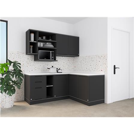 KING ROCKA PLATINUM DOUBLE COUNTER CABINET 90WX58DX83H GREY