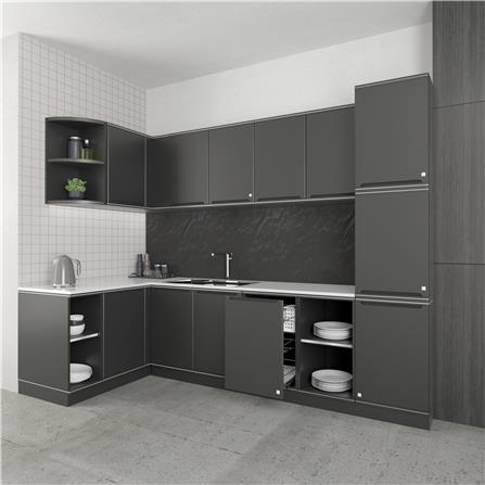 KING ROCKA PLATINUM DOUBLE COUNTER CABINET 90WX58DX83H GREY