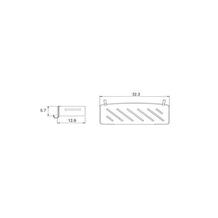 MODERN DEPOT SHELF RECTANGLE ABF-407Q-MGD ROSE GOLD