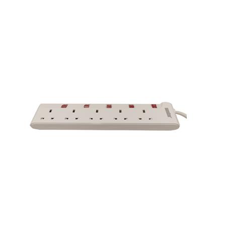 MORRIES EXTENSION SOCKET 5GANG 5.0M WITH NEON WHITE MS3255-5