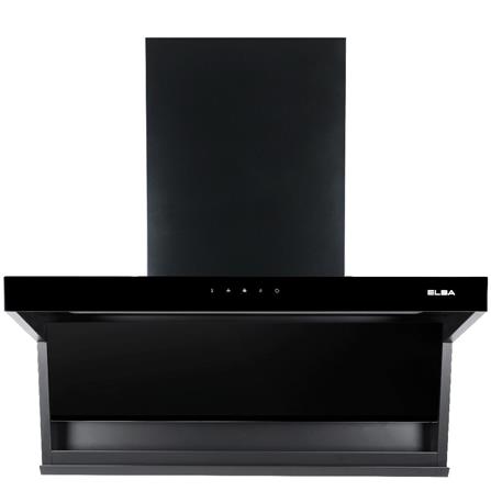 ELBA DESIGNER HOOD MONZA EH-Q9327ST(BK) L SHAPE BLACK 90CM 2000M3/H