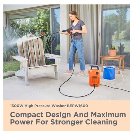 BLACK & DECKER 1300W HIGH PRESSURE CLEANER BEPW1600-XD 110BAR