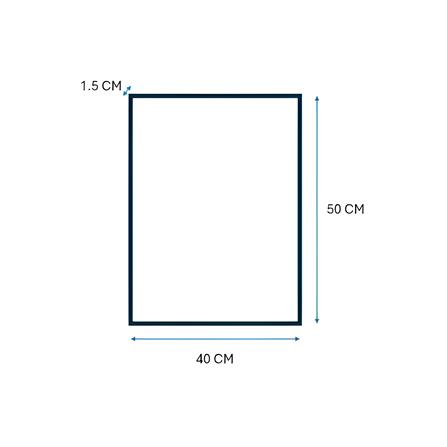 GLOREX RECTANGULAR MIRROR 50X40CM BLACK