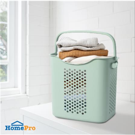 CLOTH BASKET PLIM CIRCULAR PRODUCT GREEN 1025 TALL M SIZE 38X29X35CM