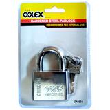 COLEX HARDENED STEEL SINGLE PADLOCK ZA501 50MM