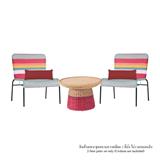 2-SEAT WICKER PATIO SET SPRING BLOSSOM BEIGE/RED [EXCLUSIVE FROM HOMEPRO THAILAND]