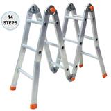 EVERLAST 14" MULTIPURPOSE FOLDING ALUMINIUM LADDER (150KG)