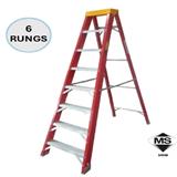 EVERLAST 6" SINGLE SIDED FIBERGLASS LADDER (150kg) (SIRIM)