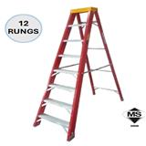 EVERLAST 12" SINGLE SIDED FIBERGLASS  LADDER (150kg) (SIRIM)