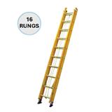 EVERLAST 16" FIBREGLASS DOUBLE EXTENSION LADDER (150kg) (SIRIM)