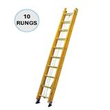 EVERLAST 10" FIBREGLASS DBL EXTENSION LADDER (150kg) (SIRIM)