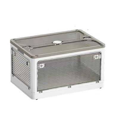 FOLDABLE STORAGE BOX 28L 40.5X29X24CM COSSY+ 9005 WHITE/CLEAR