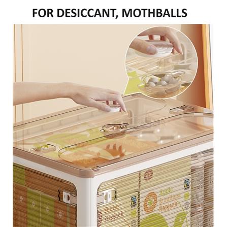 FOLDABLE STORAGE BOX 28L 40.5X29X24CM COSSY+ 9005 WHITE/CLEAR