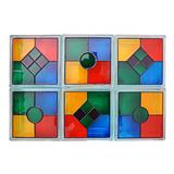 CHANG KAEW GLASS BLOCK 19X19X8CM GEOMETRY SET 6PCS