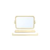 BATH TIME SQUARE MIRROR 14926 SET 3PCS BEIGE