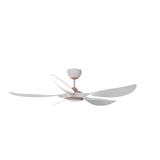 RUBINE CEILING FAN AEROX 5BLADE LED CHAMPAGNE MATTE WHITE 56INCH