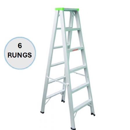 EVERLAST LIGHT DUTY DOUBLE SIDED LADDER 6" RUNGS  (80KG)