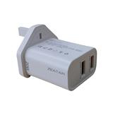20W DUAL USB ADAPTOR CHARGER ZA3720UU ZEATAR WHITE