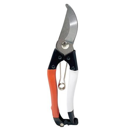 PRUNING SHEARS WITH RUBBER HANDLE SPRING 8IN