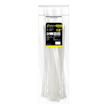 ELECKTA CABLE TIE 12"/300MM WHITE 100PCS