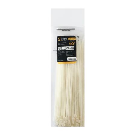 ELECKTA CABLE TIE 10"/250MM WHITE 100PCS