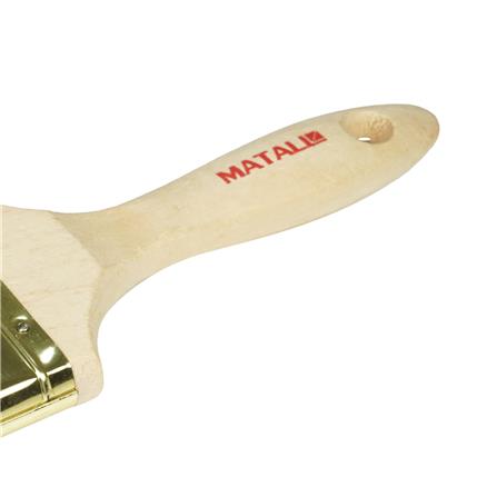 MATALL 3.0" SYNTHETIC BRUSH WOODEN HANDLE WHITE