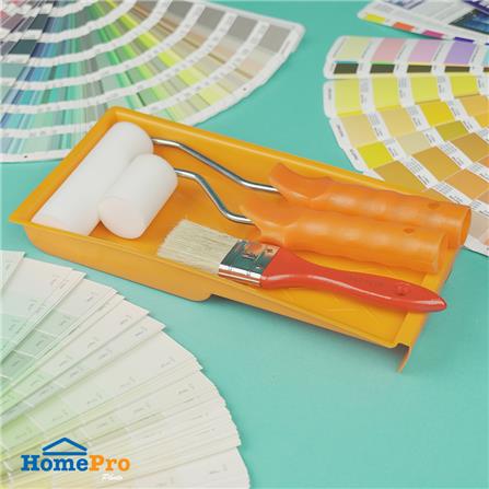 MATALL PAINT TRAY SET WITH 2", 4" ROLLER & 5.5" TRAY YELLOW PR16100