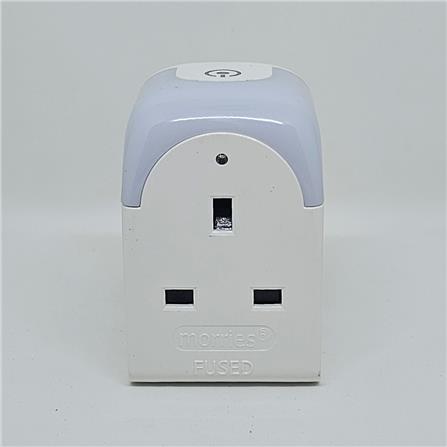 MORRIES 3 WAY ADAPTER WITH NIGHT LIGHT MS3003/WNL WHITE