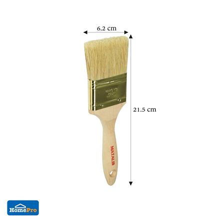 MATALL 2.5" SYNTHETIC BRUSH WOODEN HANDLE WHITE