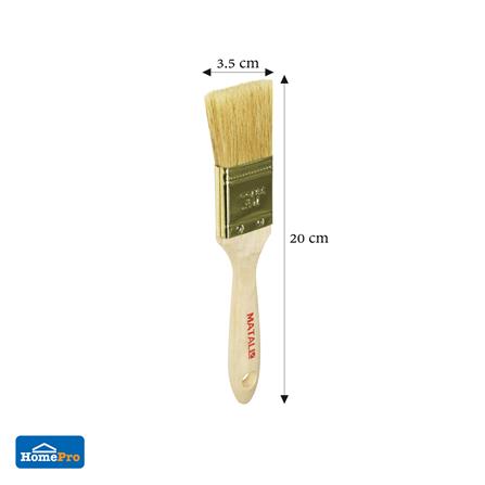 MATALL 1.5" SYNTHETIC BRUSH WOODEN HANDLE WHITE
