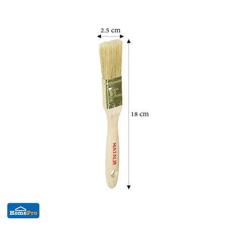 MATALL 1.0" SYNTHETIC BRUSH WOODEN HANDLE WHITE