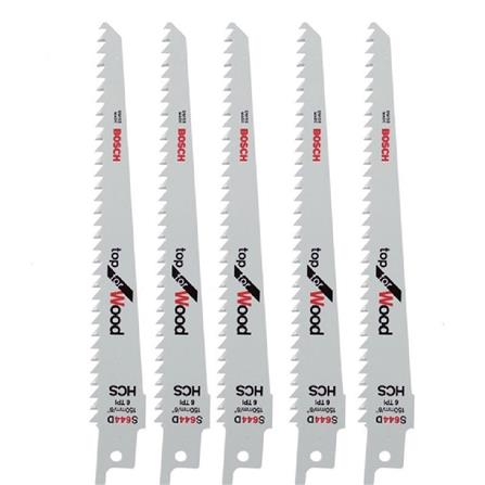 BOSCH RECIPROCATING SAW BLADE S644D (TOP FOR WOOD) 150X19X1.25MM  5PCS/PACK