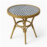 MAZE PE RATTAN TABLE (BLUE/WHITE)  72CM H