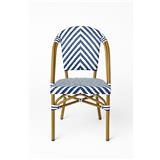 MAZE GARDEN CHAIR WITH ARMREST (BLUE/WHITE)